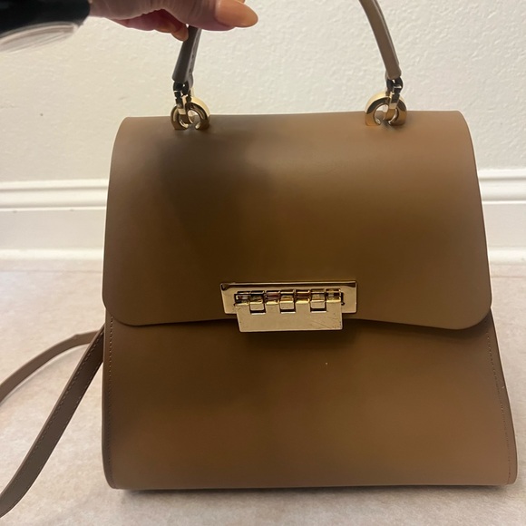Zac Zac Posen Eartha Iconic large Top Handle – Camel/Tan Leather - Picture 16 of 17